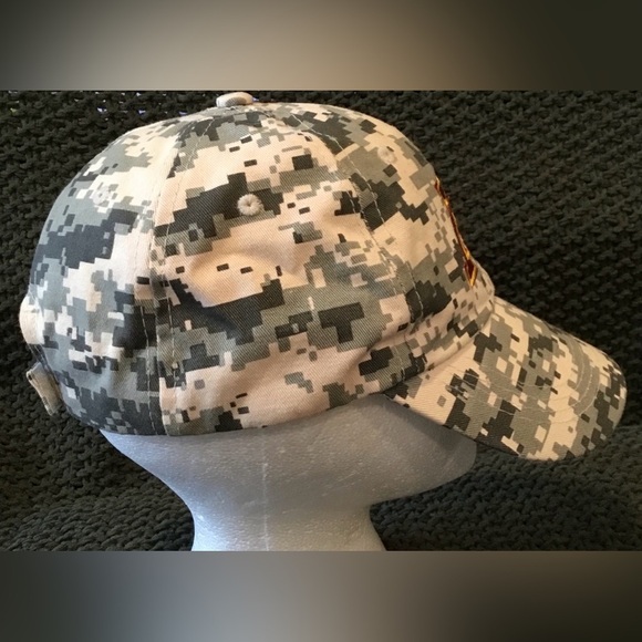 U of M Logo Unisex Pixelated Camouflage Baseball Cap, Cotton, Adj Close; OSFM - Picture 2 of 6